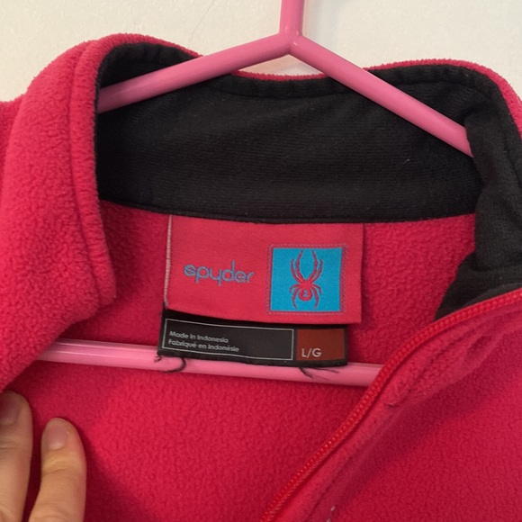 Spyder Girls Pink Fleece Zip Up Jacket - Picture 2 of 5